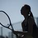 Huron #3 doubles partner Tiffany Chang during the match against Saline on Saturday, April 27. Daniel Brenner I AnnArbor.com